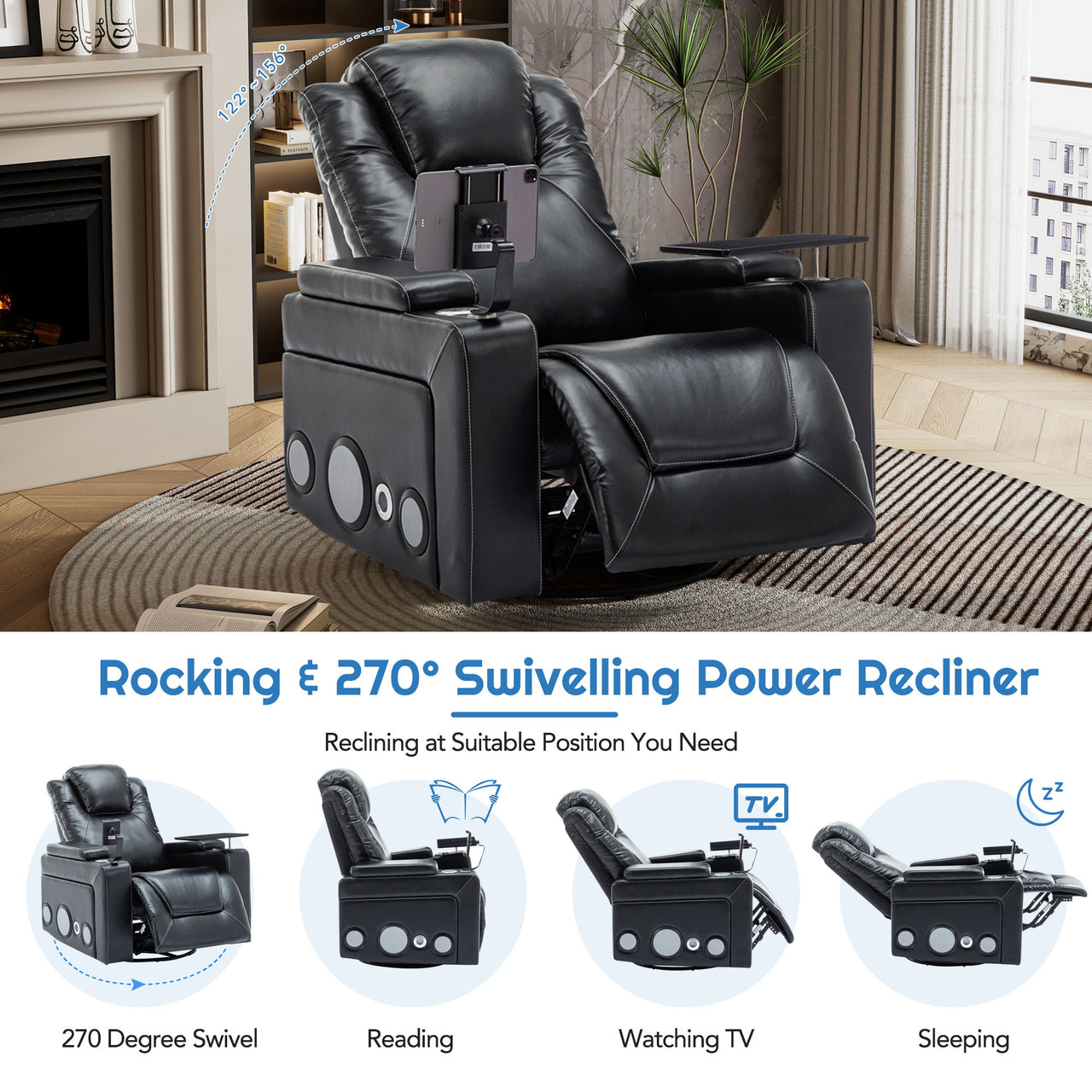 VORLIX 37" Recliner with Surround Sound