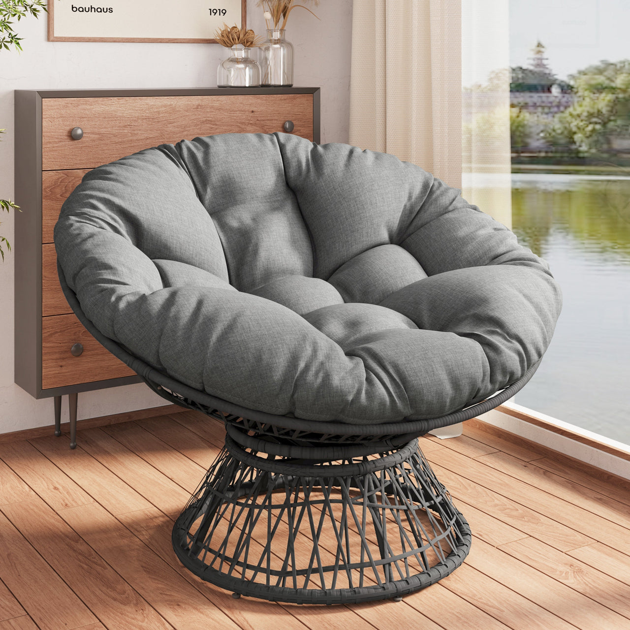 QUYNEX 40" Wicker Chair