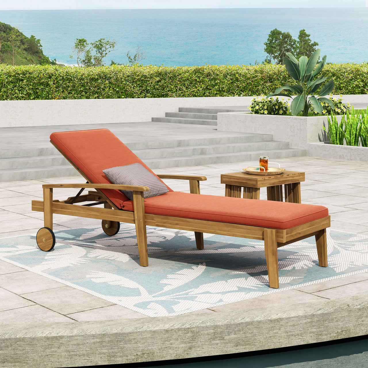 JYLTOR 79" Outdoor Chaise Lounge
