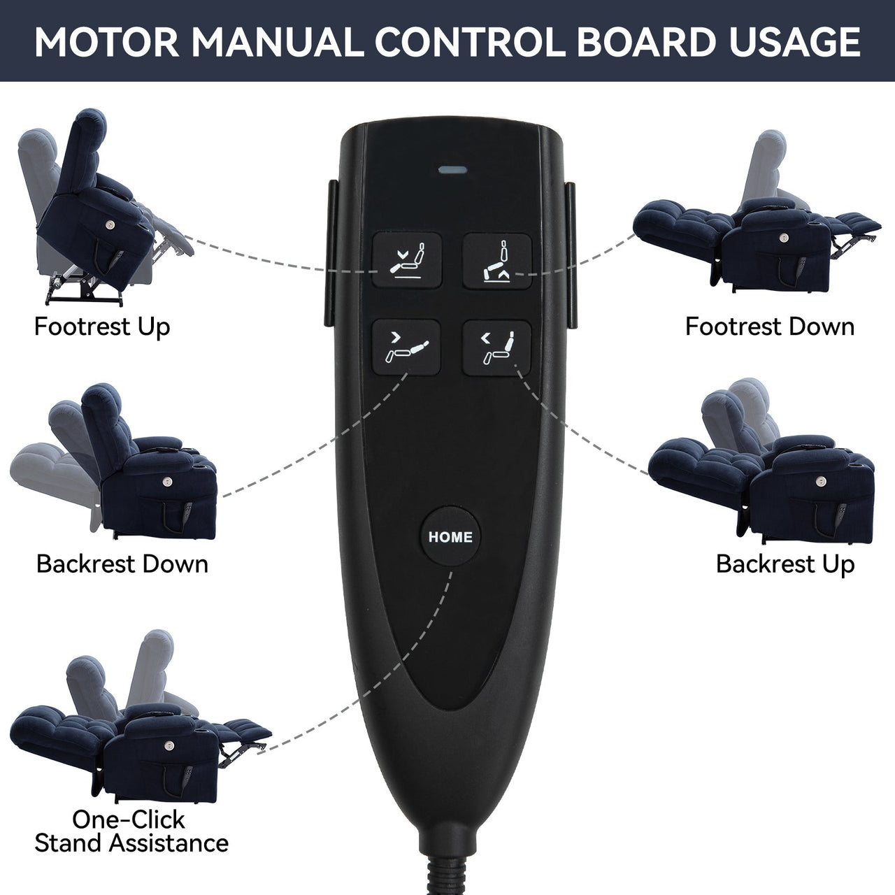 COZYLift 37" Recliner with Heat Massage - 8013