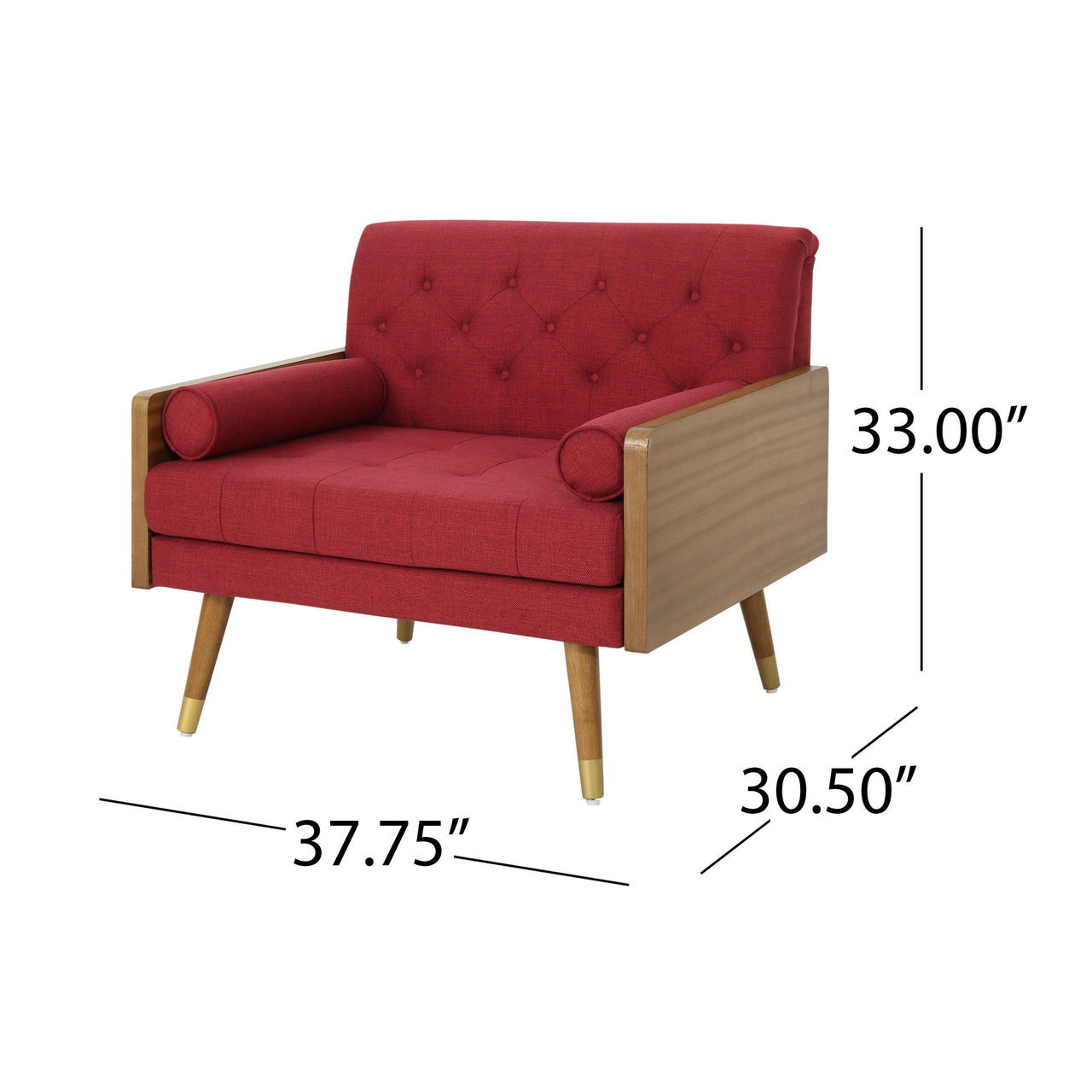 LYNVAROXA 38" Wood ArmChair