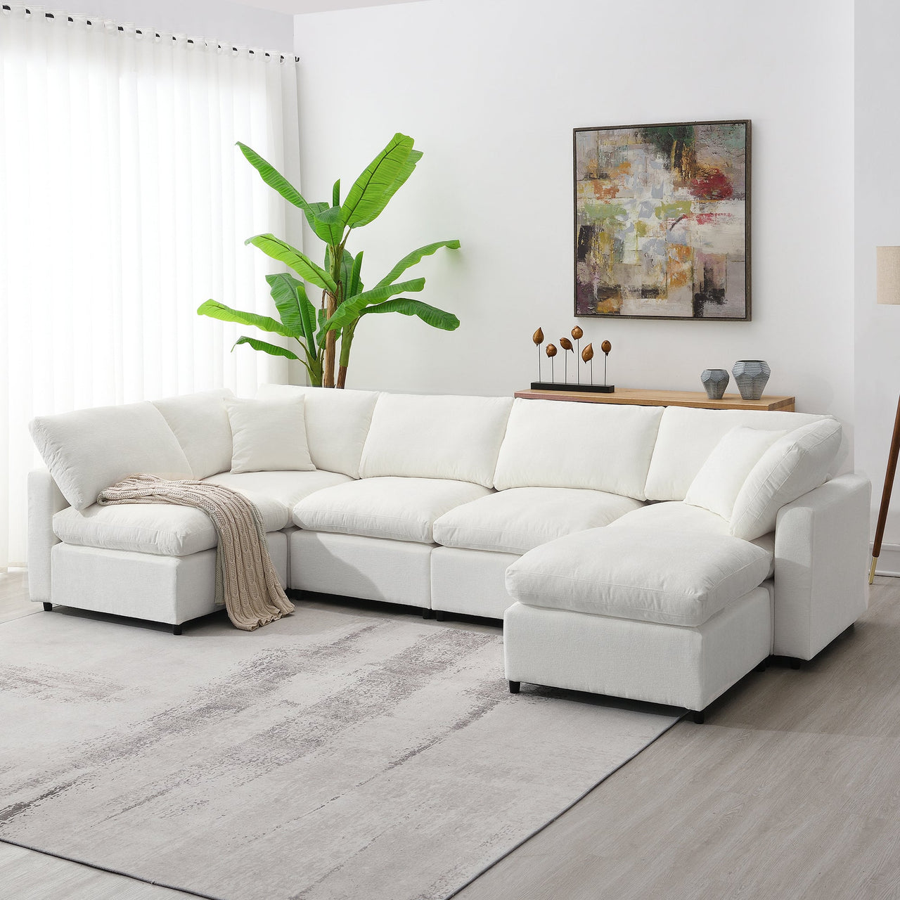 DEVROX 130" Sectional Sofa