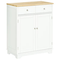 Thumbnail for HOMCOM Sideboard Buffet Cabinet, 2-Doors Door Kitchen Cabinet, Coffee Bar Storage with 2 Drawers, Adjustable Shelf for Living Room and Hallway, White