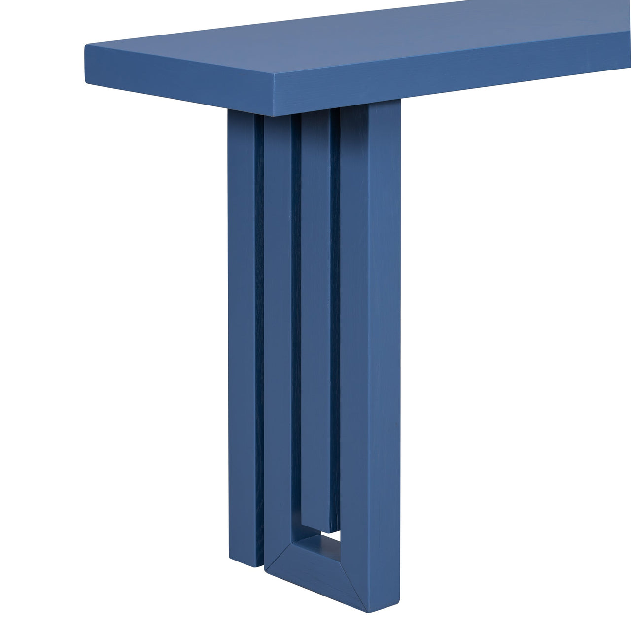 U_STYLE Uniquely Designed Oak Veneer Console Table with Distinctive Side Shapes, Suitable for Entryway, Hallway, Living Room, Foyer, Corridor