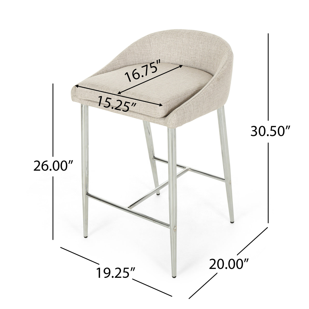 DRAVOX 19" Counter Stool
