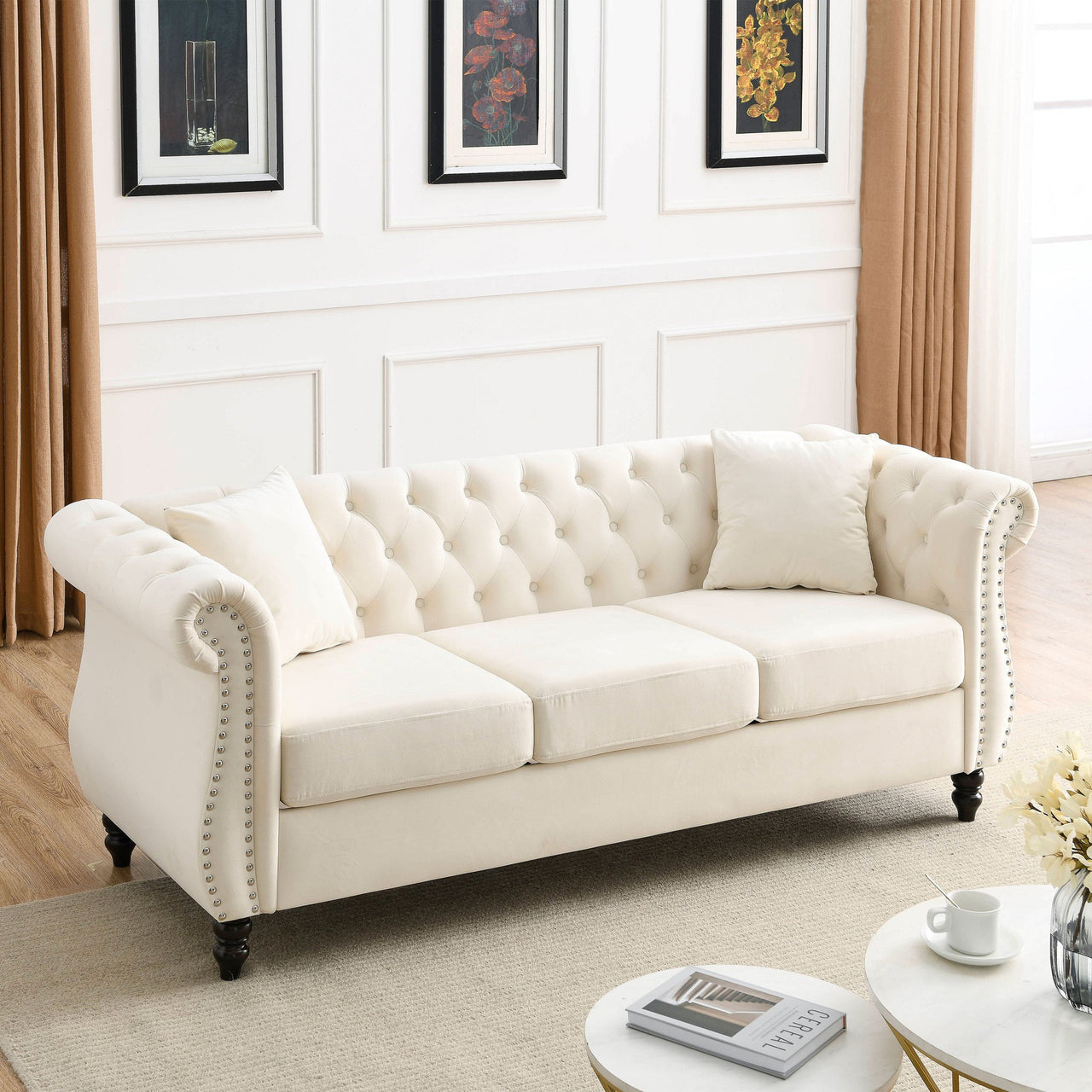 ROSALIND 80" Chesterfield Sofa Set