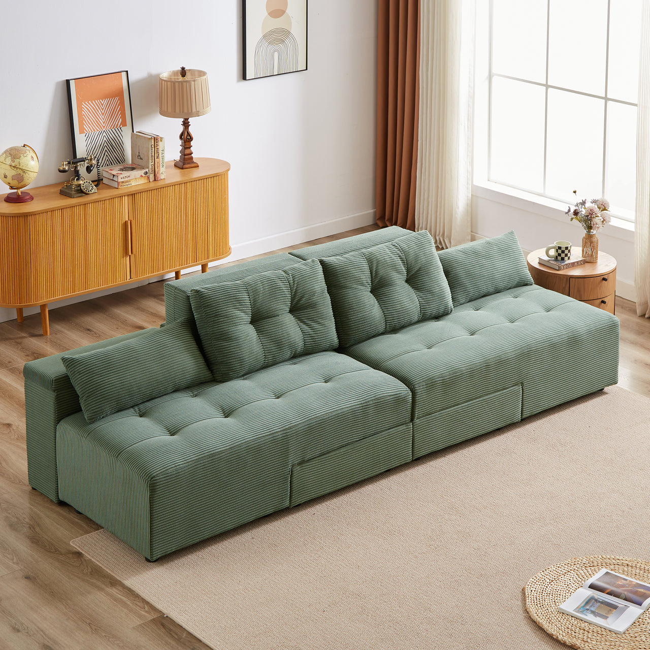 ZINNIA Convertible 3 in 1 Sleeper Sofa