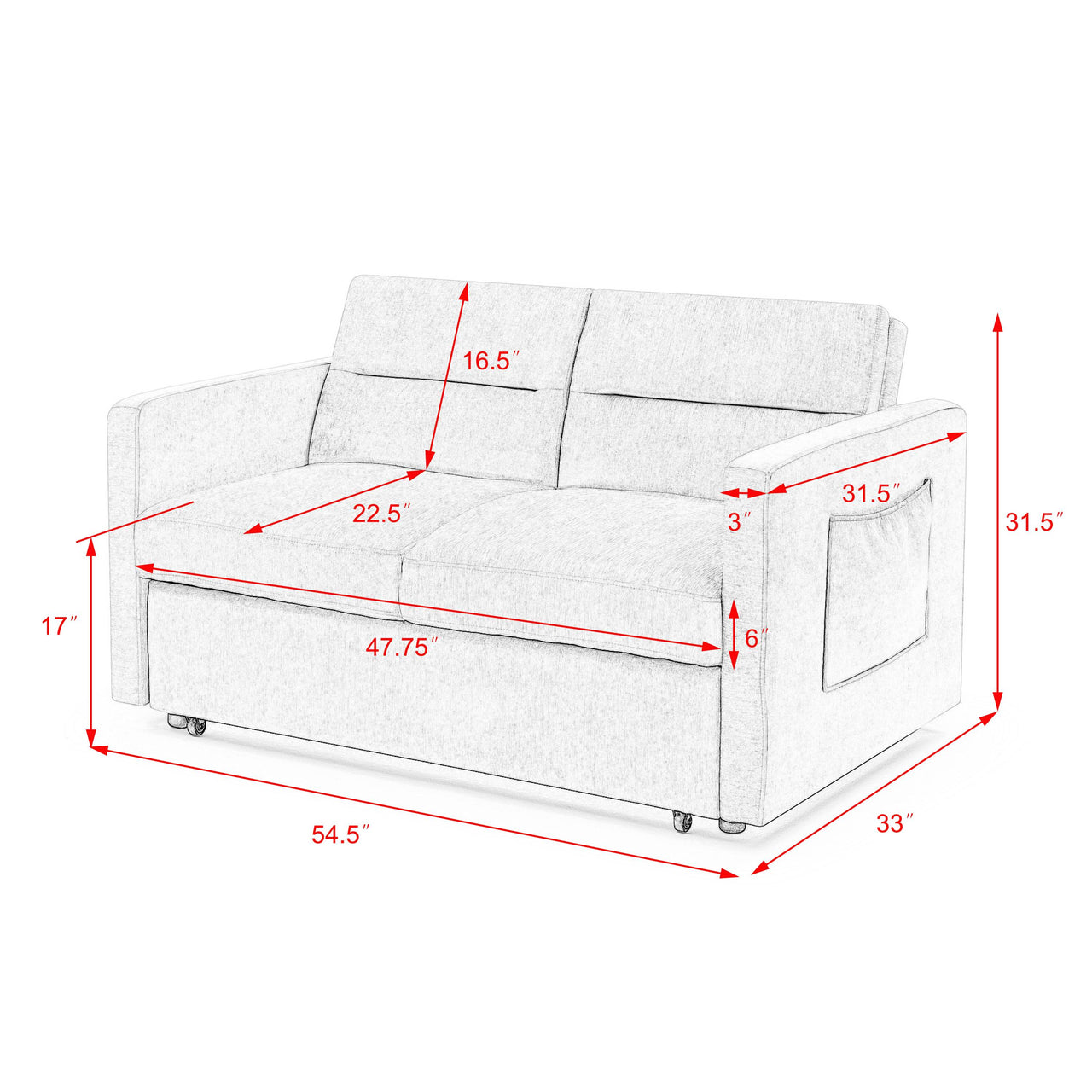 MARLO 55" Sofa