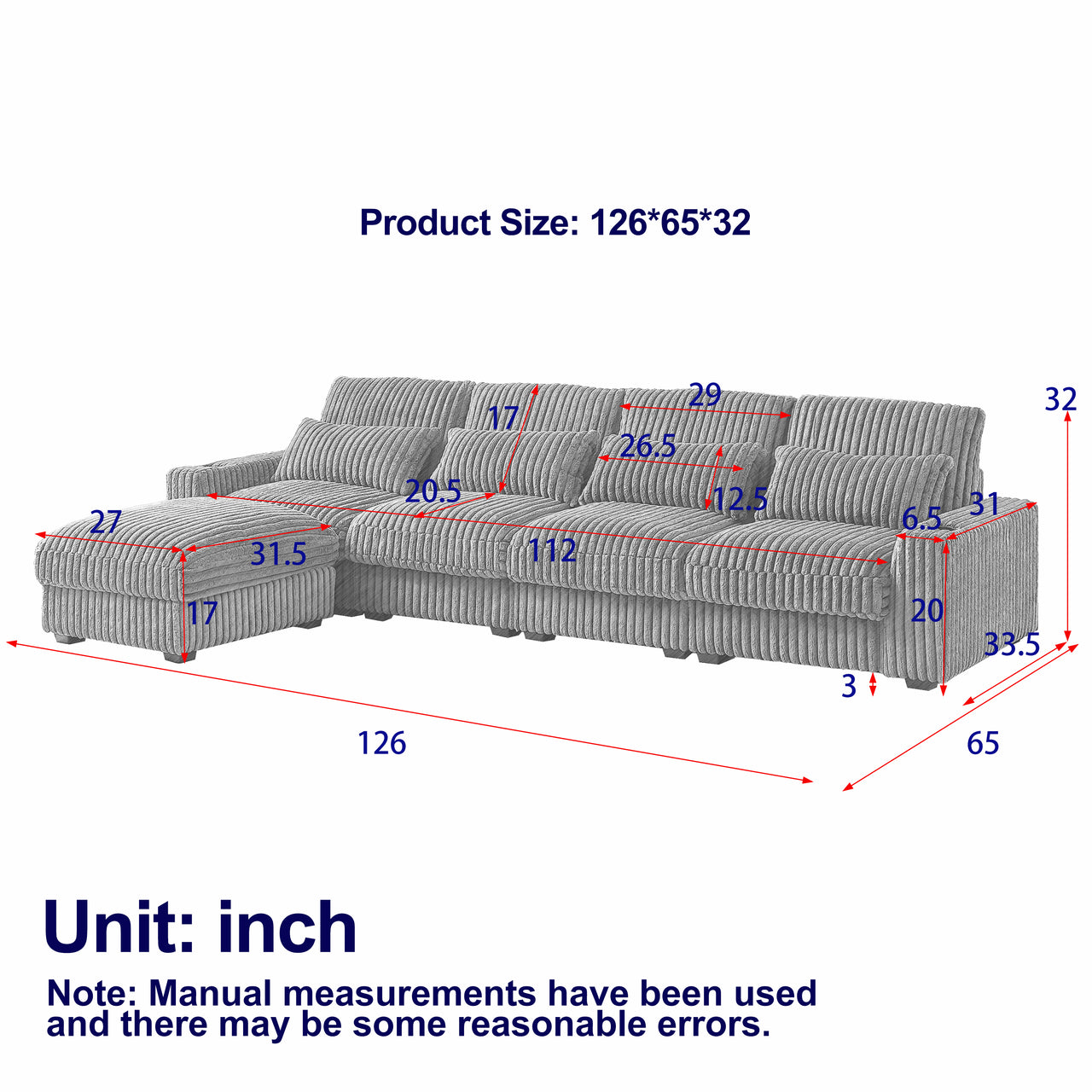 ROWAN 126" Sofa