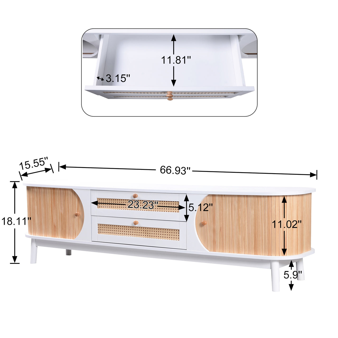 EZRA 67" TV Stand