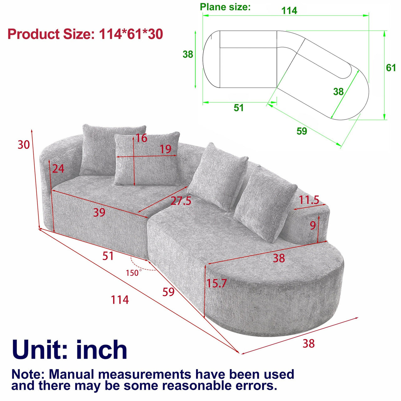 FELIX 114" Sectional Sofa