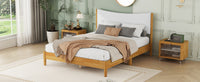 Thumbnail for SOLSTICE Solid Wooden Bed - Teddy Velvet