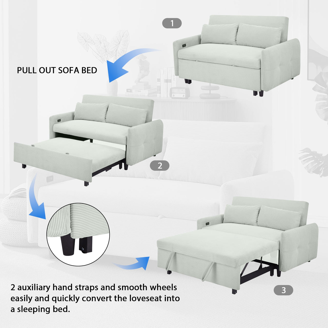 JENOVIX 57" Sofa Bed