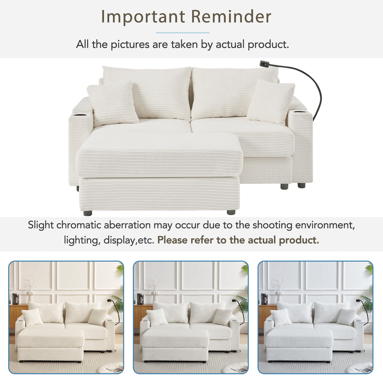 INOVAR 73" Sectional Sofa