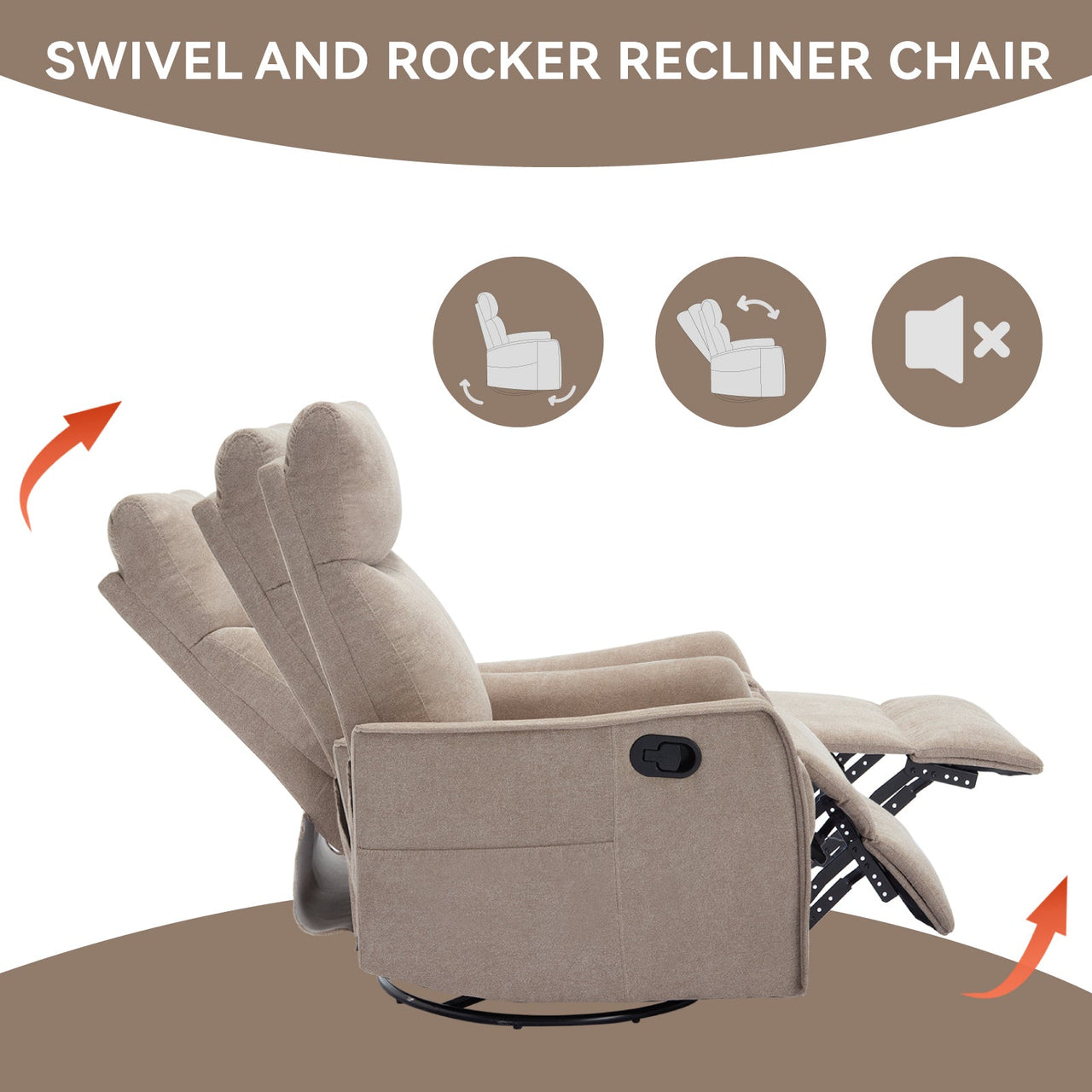 DRENVORIX 27" Recliner with Heat Massage