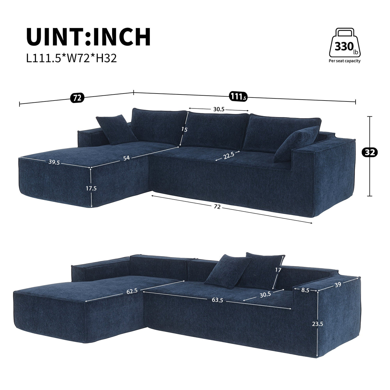 SERENA 112" Sofa