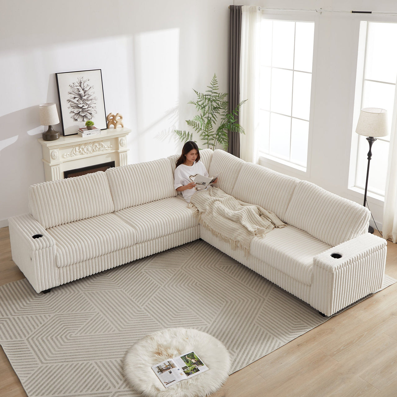 NEVAEH 110" Corner Sofa