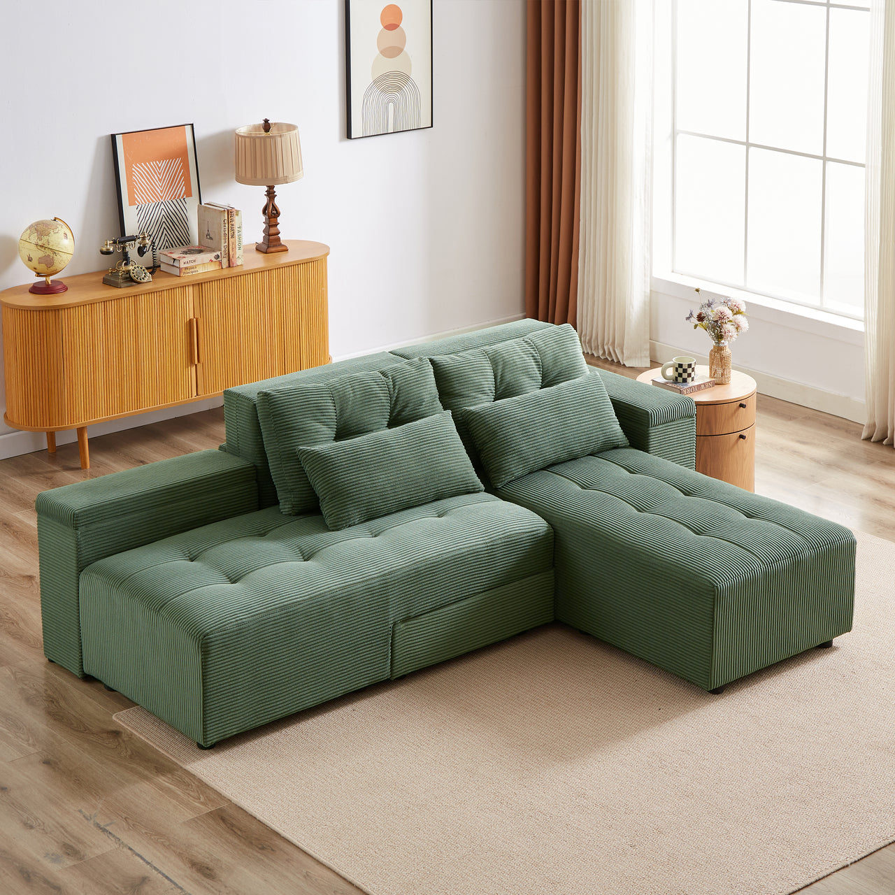 ZINNIA Convertible 3 in 1 Sleeper Sofa