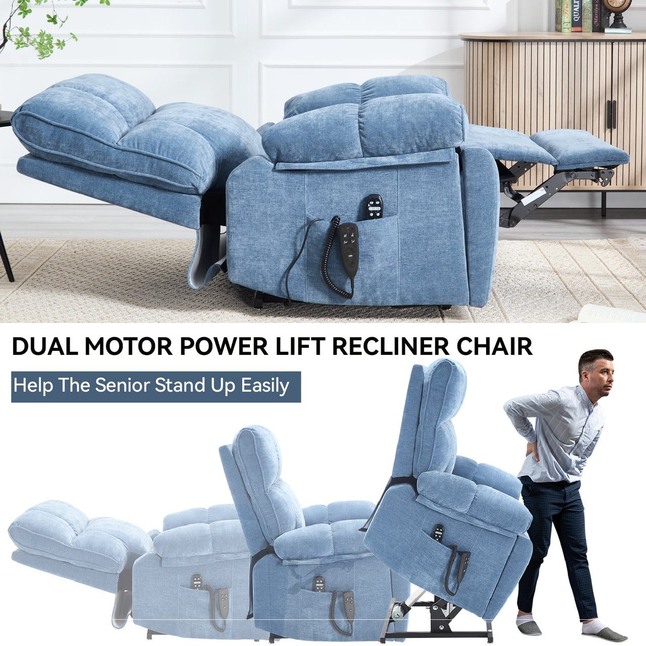 COZYLift 41" Recliner with Heat Massage - 0243