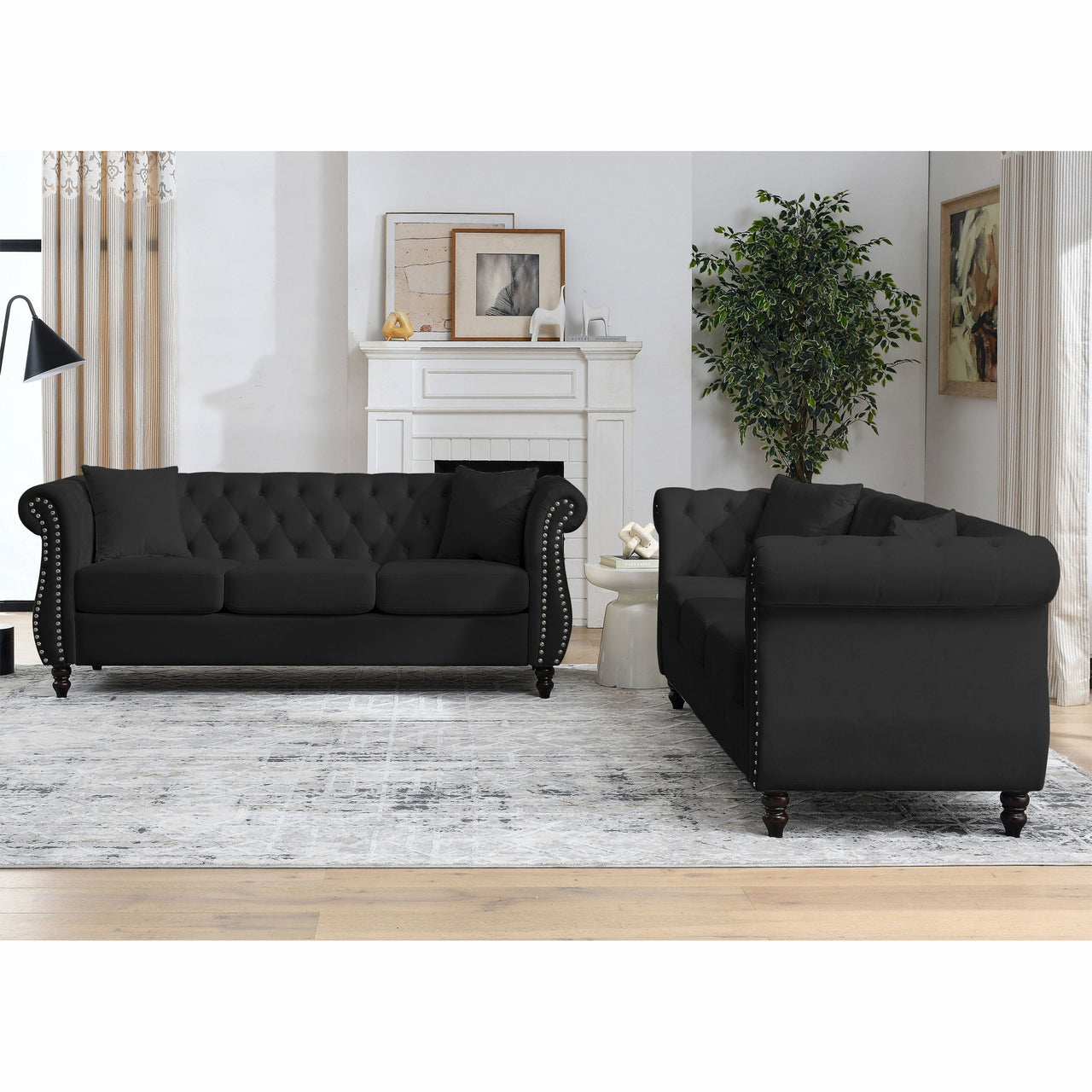 ROSALIND 80" Chesterfield Sofa Set