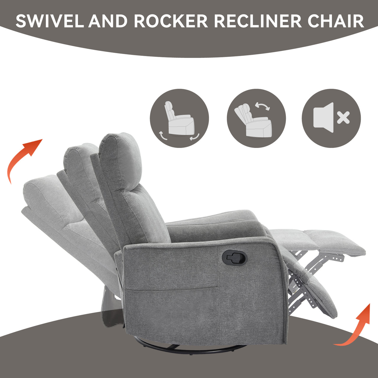 DRENVORIX 27" Recliner with Heat Massage