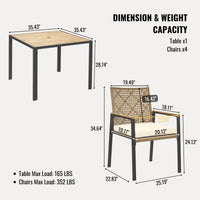 Thumbnail for MAEVE Patio Outdoor Dining Table Set