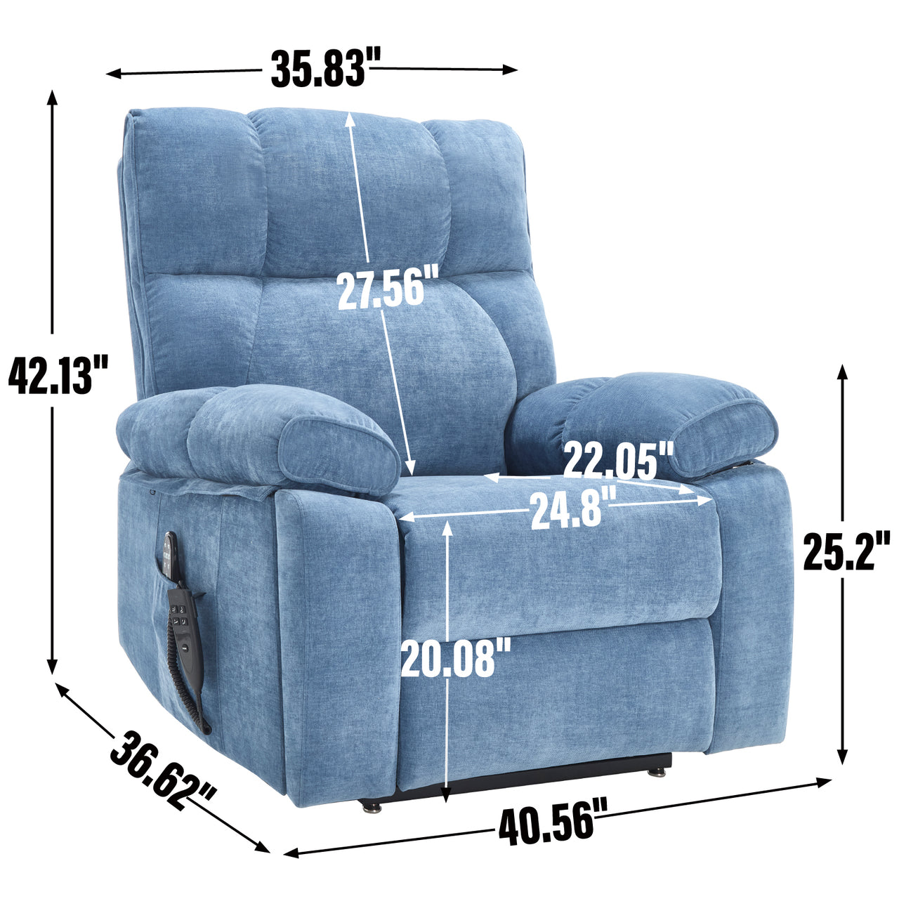 COZYLift 41" Recliner with Heat Massage - 0243