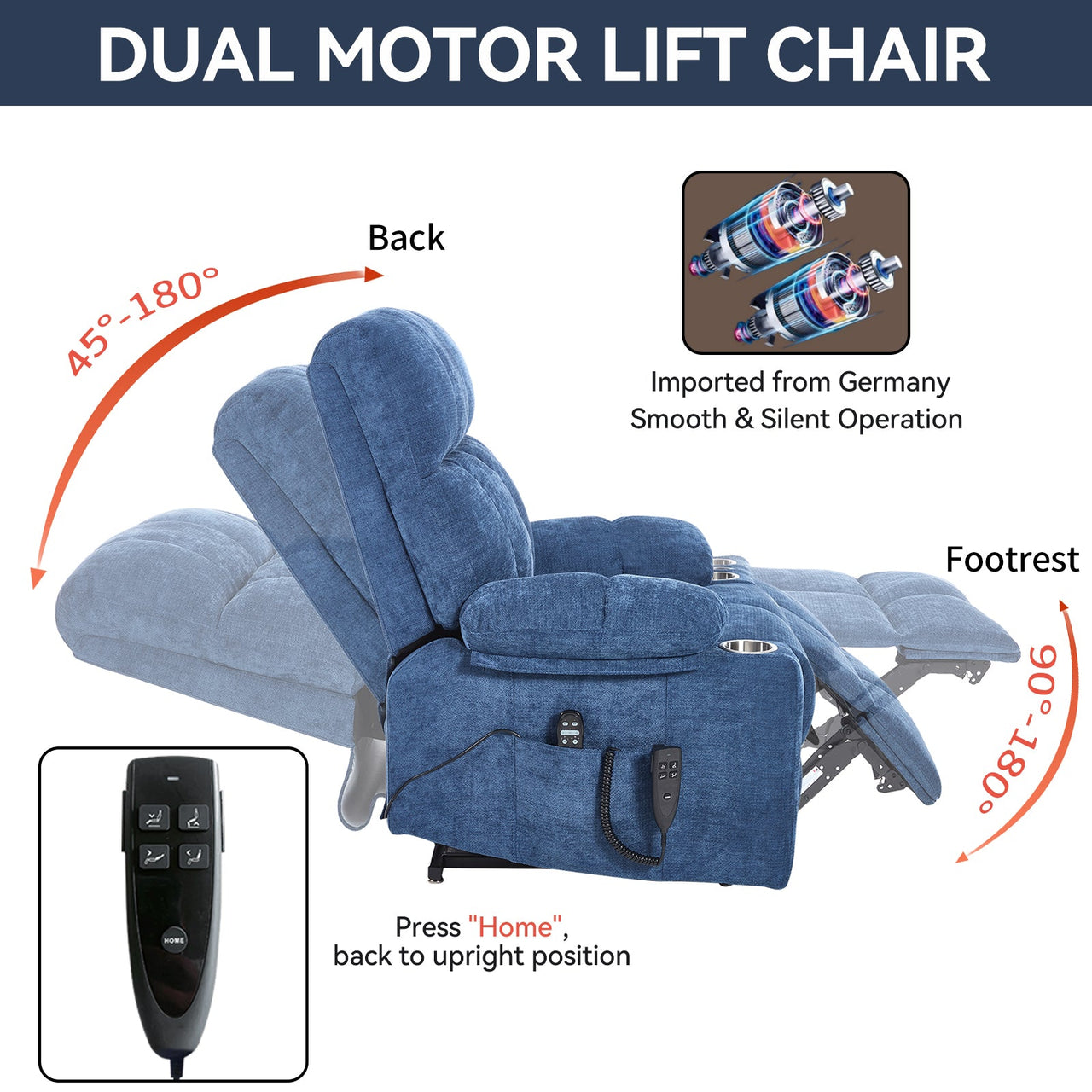 COZYLift 40" Recliner with Heat Massage - 8006