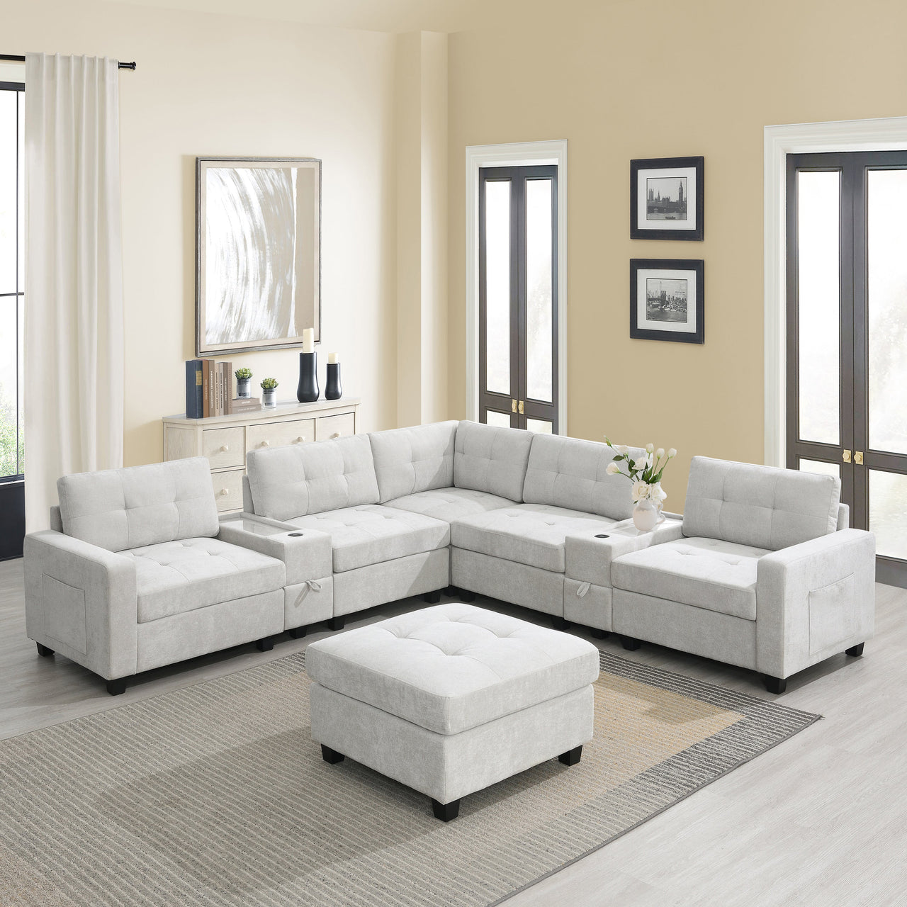 GLAVOR 104'' Sectional Sofa