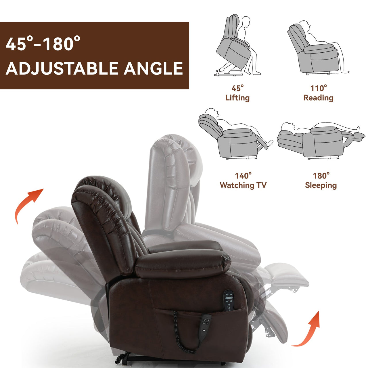 COZYLift 36" Recliner with Heat Massage - 5516