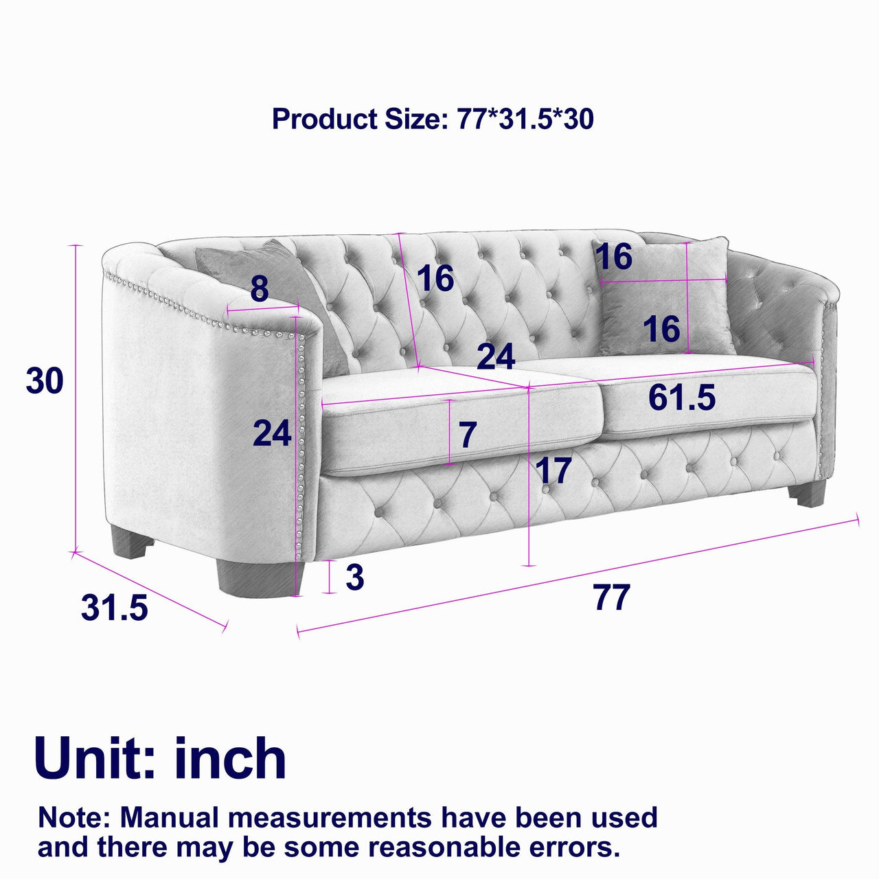 QUENTIN 3+3 Seater Combination Sofa