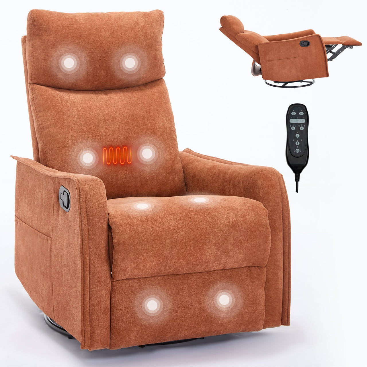 DRENVORIX 27" Recliner with Heat Massage