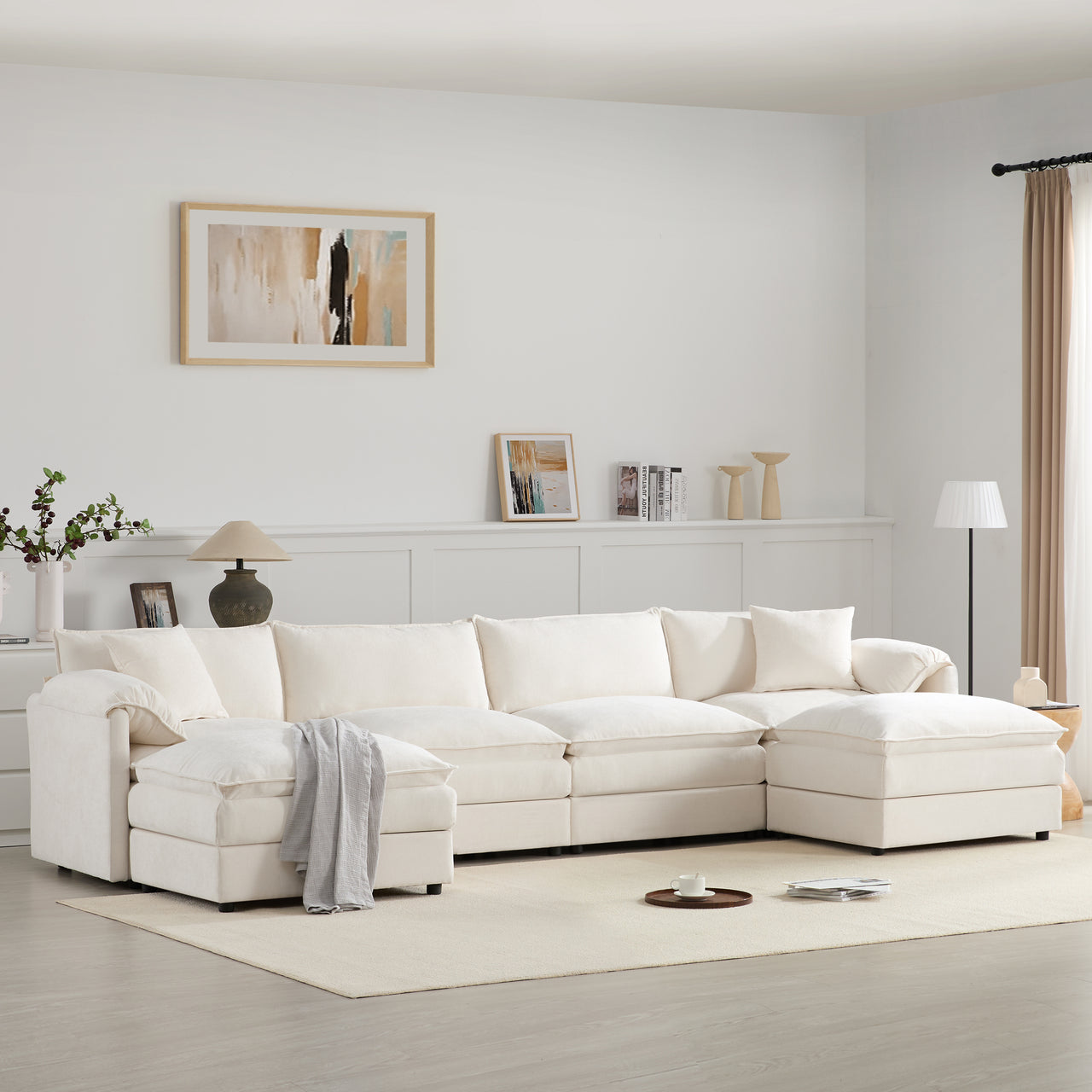 ZENOVAR 136" 6-Seat Sectional Sofa