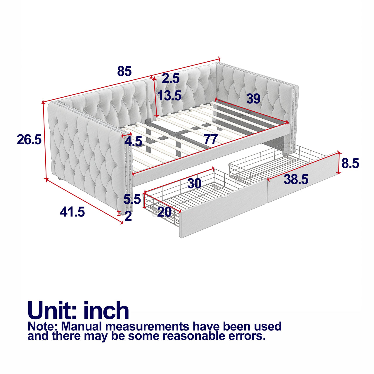 GISELLE 85" Sofa Bed