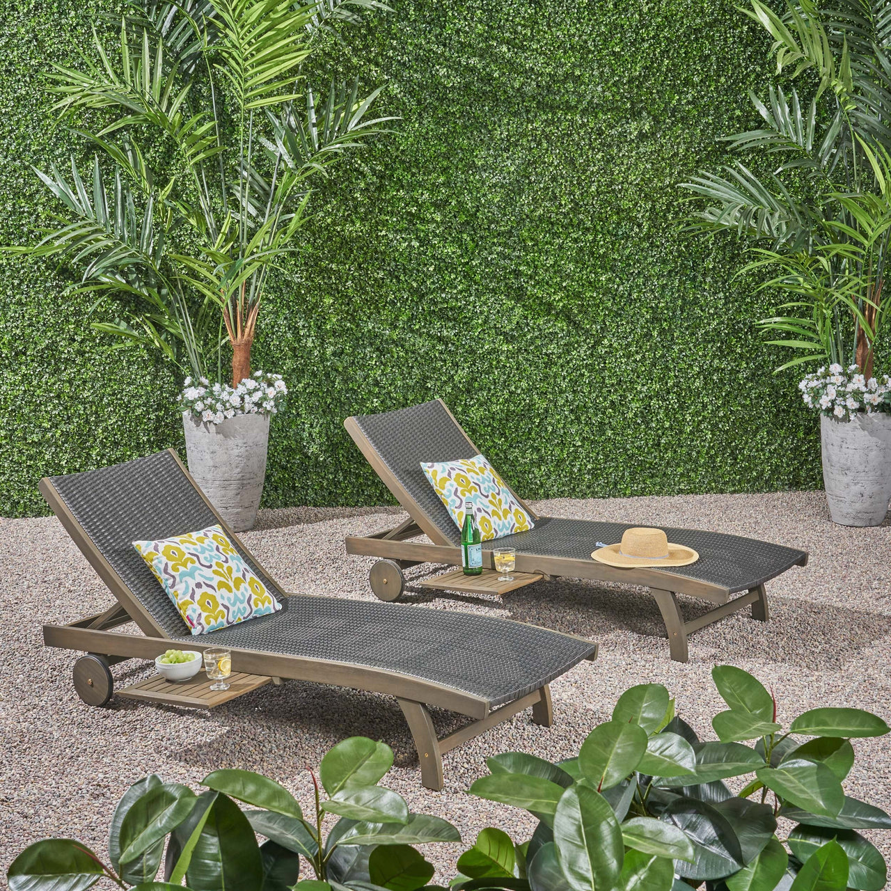 ZEVRIX 78" Chaise Lounge Set of 2
