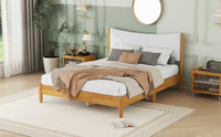 Thumbnail for SOLSTICE Solid Wooden Bed - Teddy Velvet