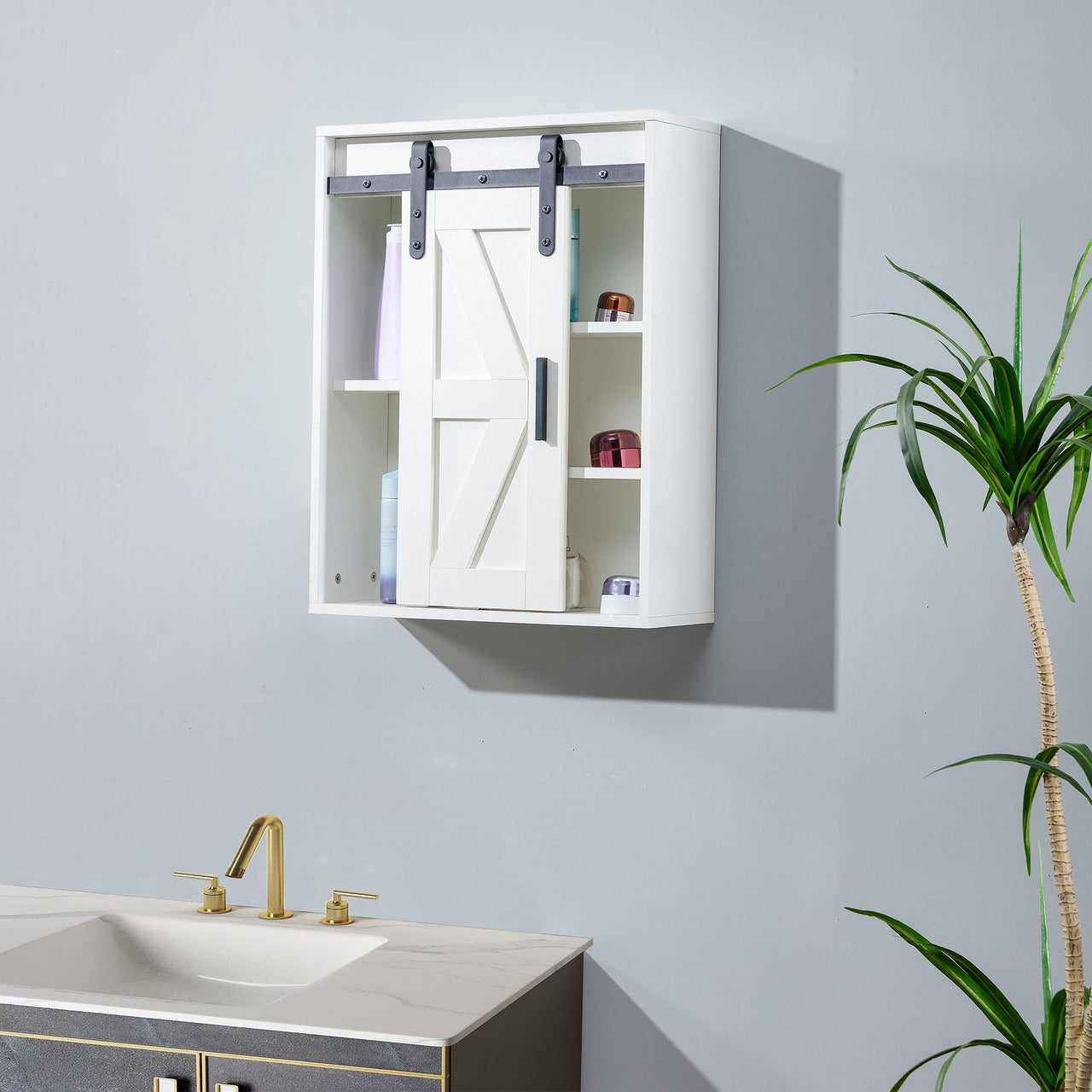NIMBIS Wood Wall-Mounted Storage Cabinet