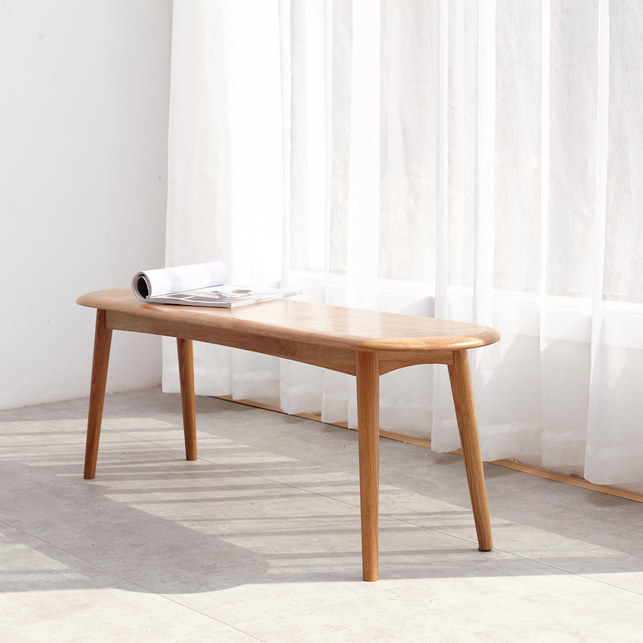 PIXORA 47" Wood Bench