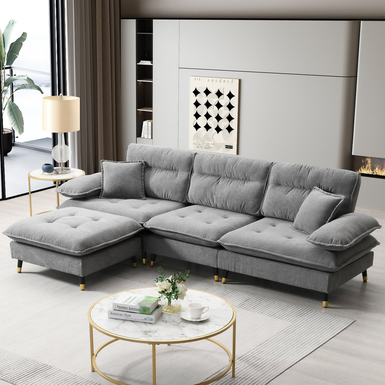 IMPLIX 106" Sectional Sofa