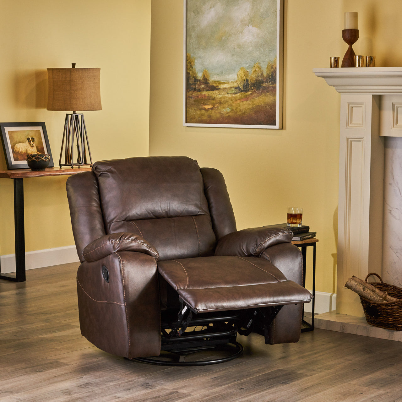 SYLONIX 39" Swivel Recliner Chair