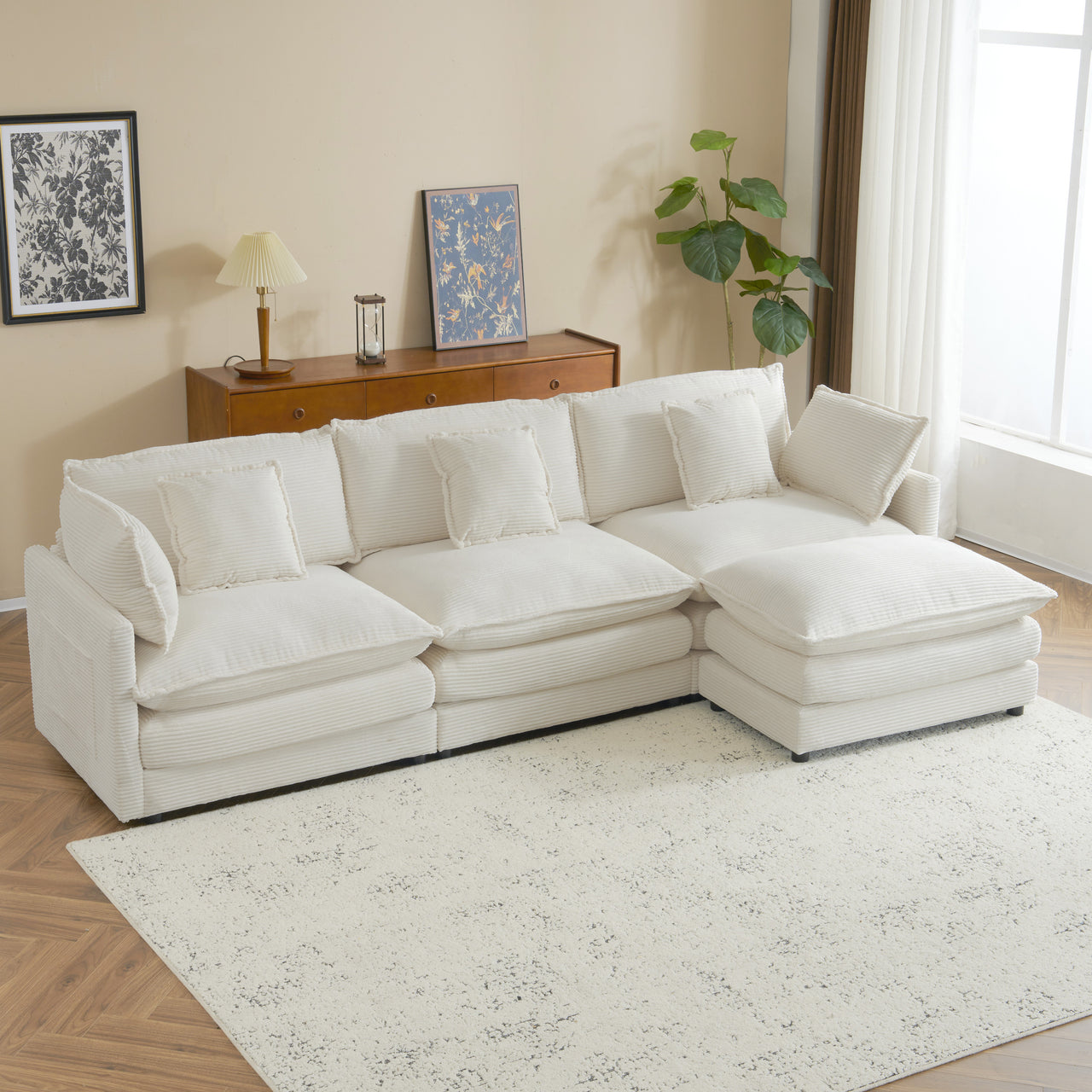 ZENVORIS 113" Sectional Sofa