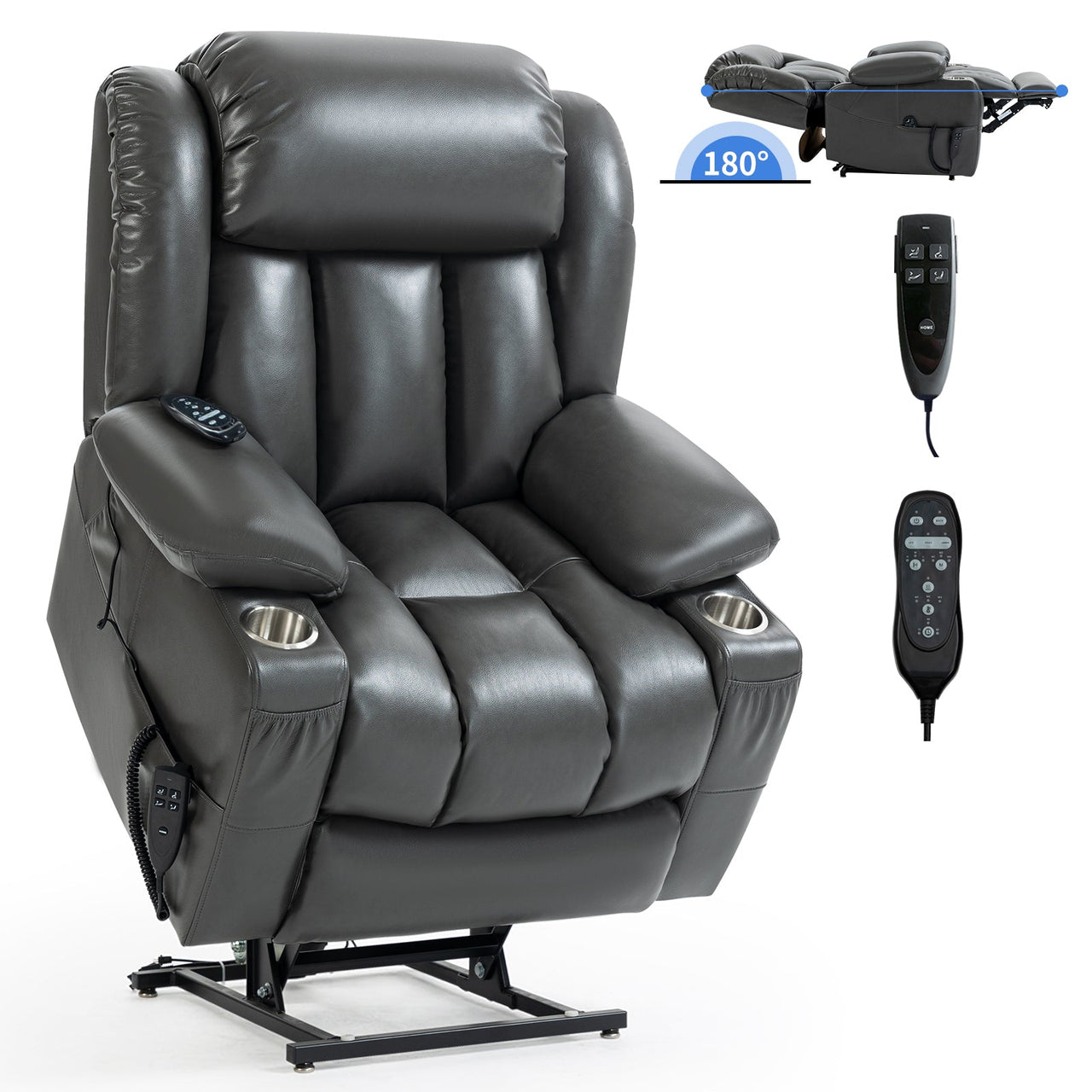 COZYLift 39" Recliner with Heat Massage - 7717