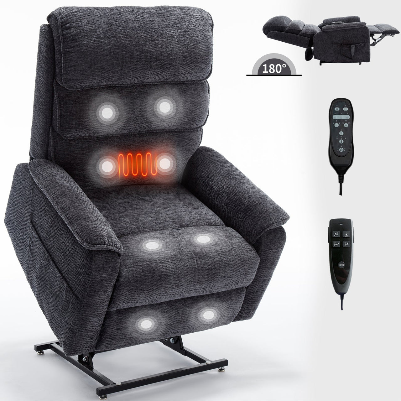 COZYLift 35" Recliner with Heat Massage - 7880