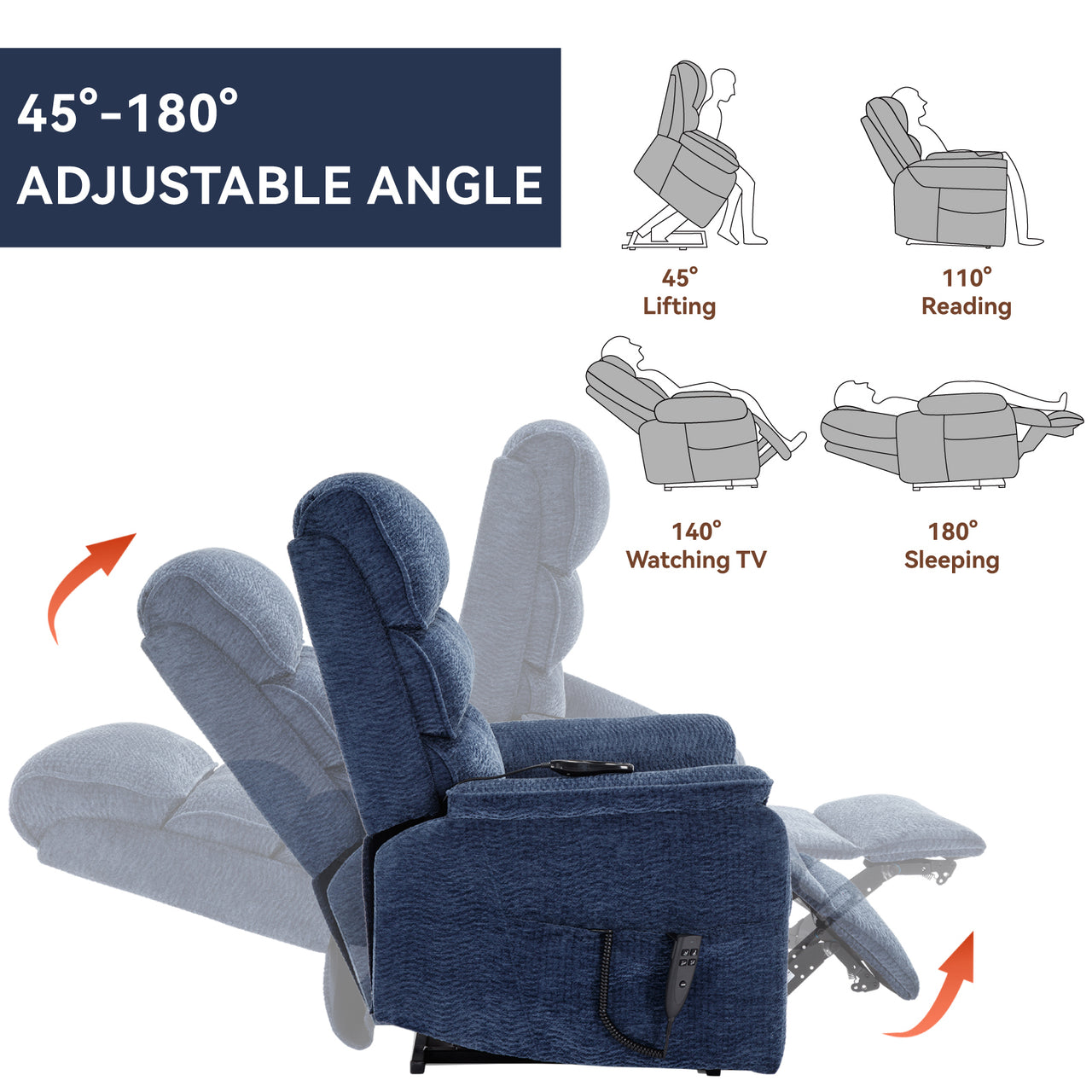 COZYLift 35" Recliner with Heat Massage - 7880