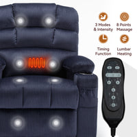 Thumbnail for COZYLift Recliner with Heat Massage - 6602 L