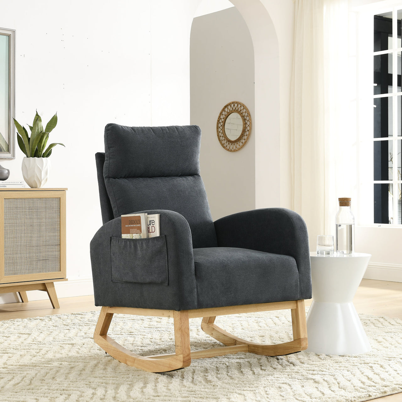 ALPINE 27.6" Modern Rocking Chair