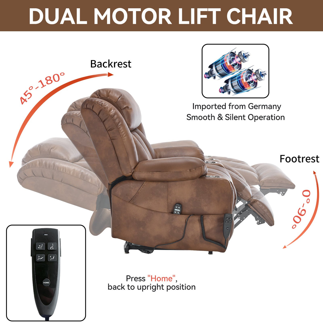 COZYLift 39" Recliner with Heat Massage - 7717