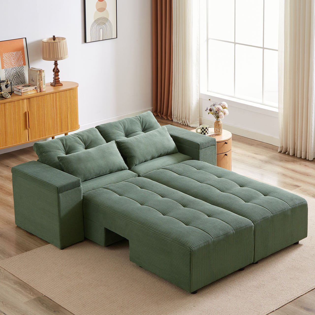 ZINNIA Convertible 3 in 1 Sleeper Sofa