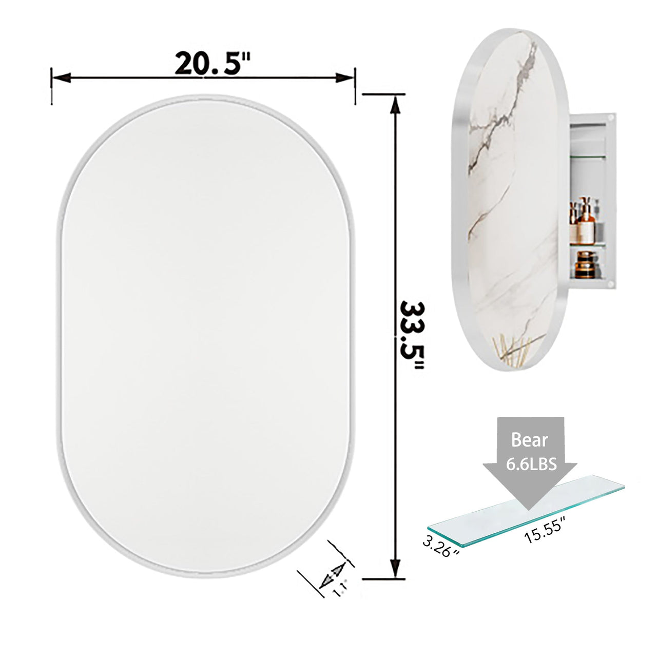 ZYNVEX 33" Wall Mirror