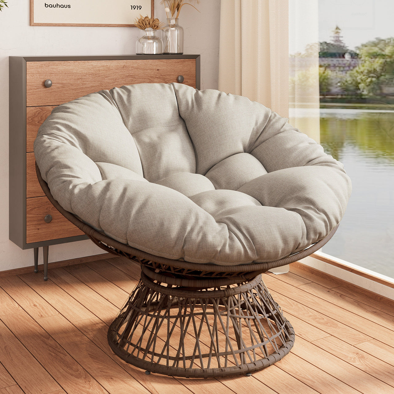 QUYNEX 40" Wicker Chair